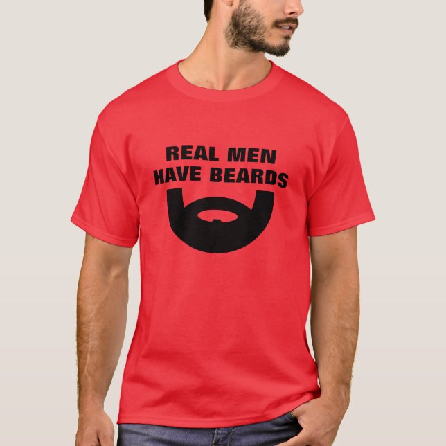 Camiseta de barba | Los hombres de verdad tienen b (Anverso)