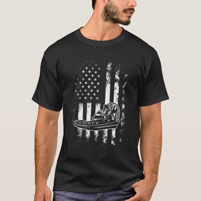 Camiseta de barco aéreo de la bandera estadouniden (Anverso)