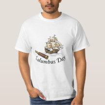Camiseta de barco de aventura del Día de Columbus