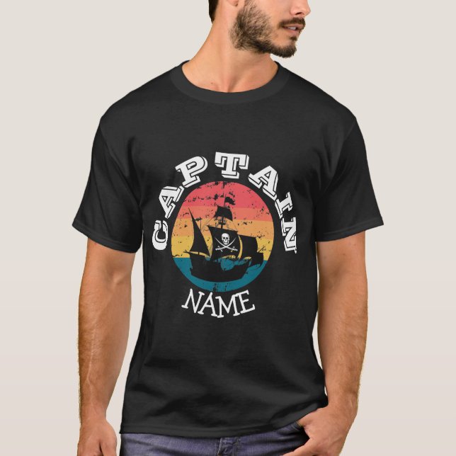 Camiseta de barco de Fiesta de Sunset Jolly Roger  (Anverso)