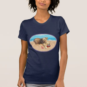 Camiseta de barco de remolque de Shih Tzu en la pl