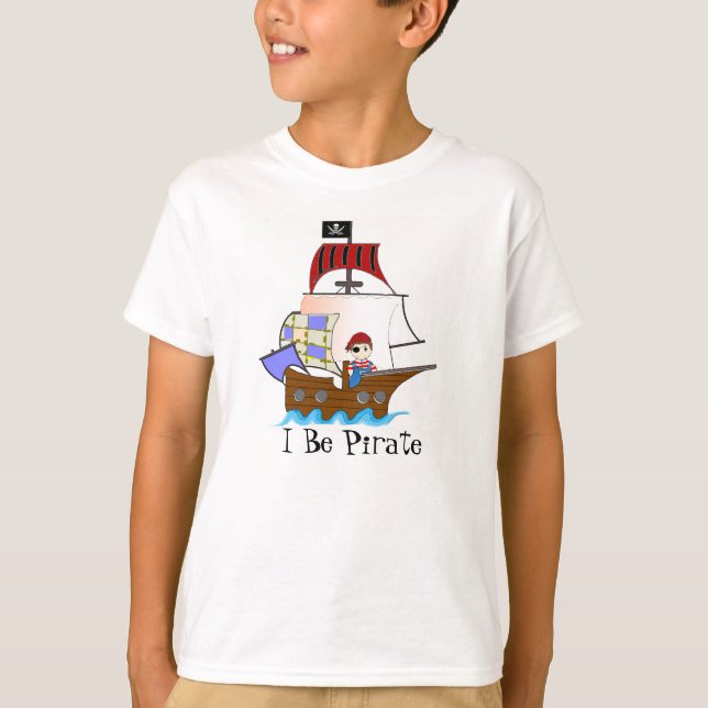 Camiseta de Barco Pirata para Niños (Anverso)