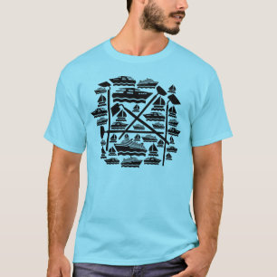Camiseta de barco y casa