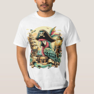 Camiseta de Barco y Loro