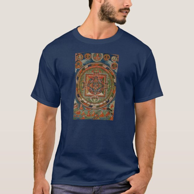 Camiseta de Bardo Thangka del tibetano de la tela (Anverso)