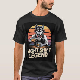 Camiseta de bartender lobo leyenda del turno de no