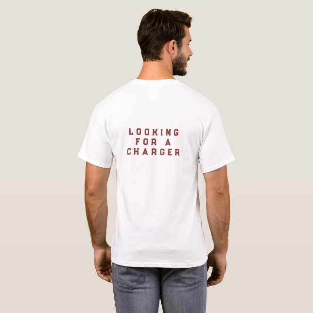 Camiseta de batería baja – Divertida “Buscando un  (Reverso completo)