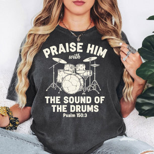Camiseta de baterista 'Alábenlo Salmo 150:3