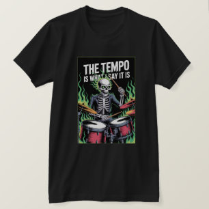 Camiseta de baterista Tempo es lo que digo