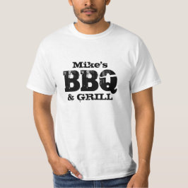 Camiseta de BBQ con nombre personalizado para homb