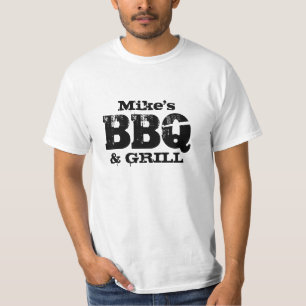 Camiseta de BBQ con nombre personalizado para homb