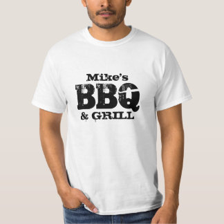 Camiseta de BBQ con nombre personalizado para homb