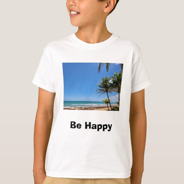 Camiseta de Be Happy Tropical Island (Anverso)