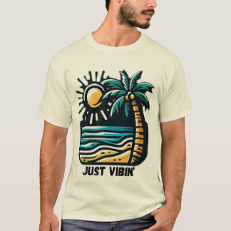 Camiseta de Beach Vibes - Aestético Ocean Sunset