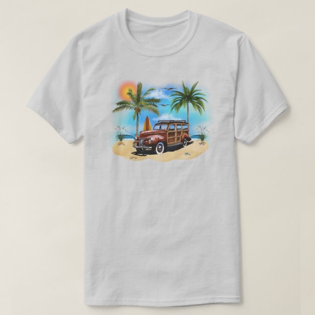 Camiseta de Beach Woody Wagon (Diseño del anverso)