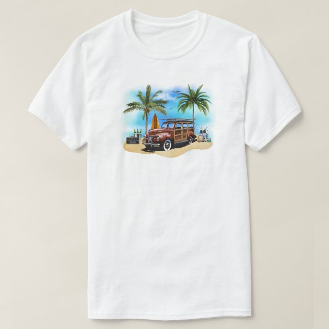 Camiseta de Beach Woody Wagon (Diseño del anverso)