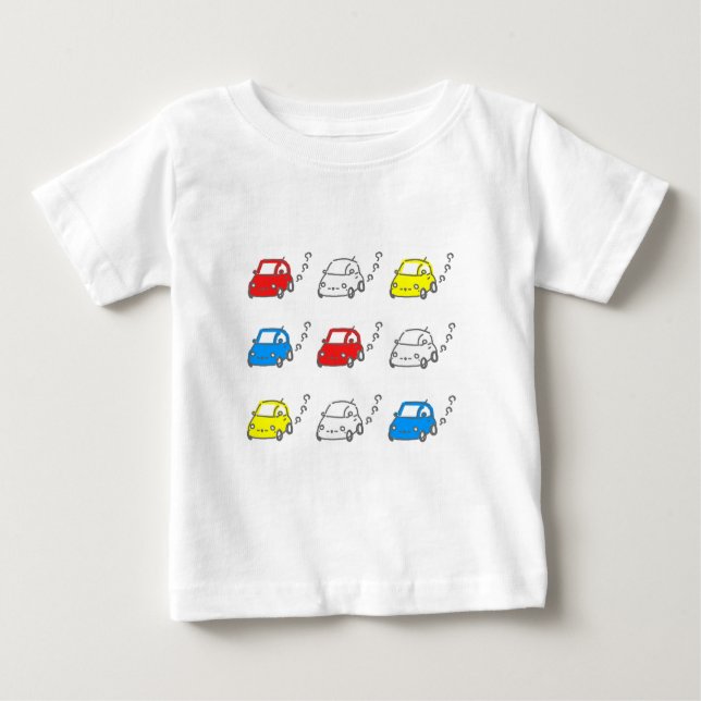 CAMISETA DE BEBÉ くるま・クルマ・車 (Anverso)
