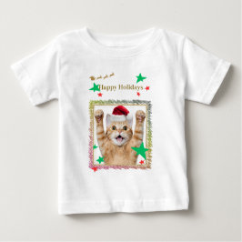 CAMISETA DE BEBÉ 可愛いねこのクリスマスデザイン♡