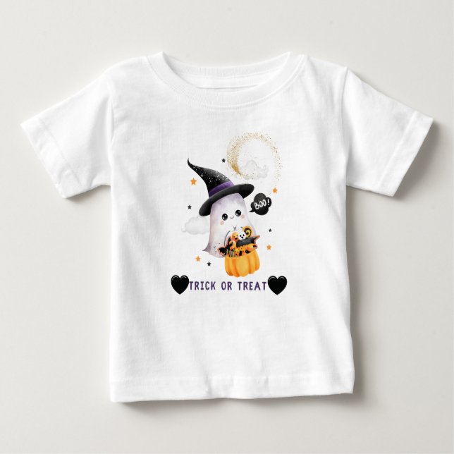 Camiseta De Bebé 可愛いハロウィーンTシャツTrick or treet (Anverso)