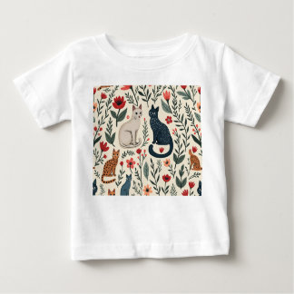 CAMISETA DE BEBÉ 可愛い猫イメージの子供Tシャーツ