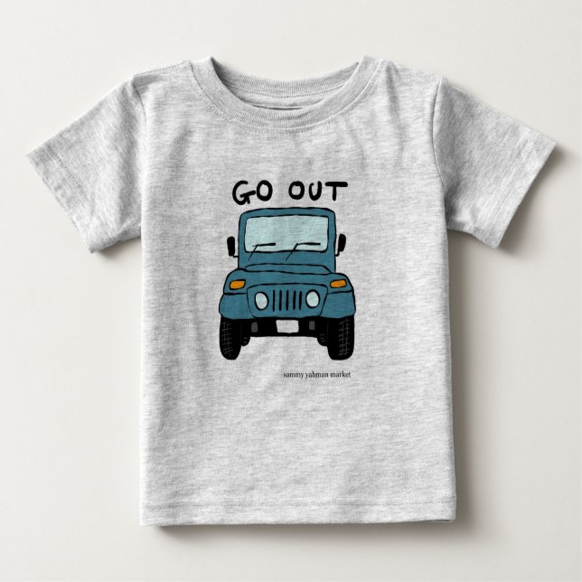 CAMISETA DE BEBÉ 可愛い車のベビーTシャツ (Anverso)