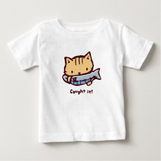 Camiseta De Bebé 大きなお魚ゲット！| Big Catch! Cute Kitten with a Fish