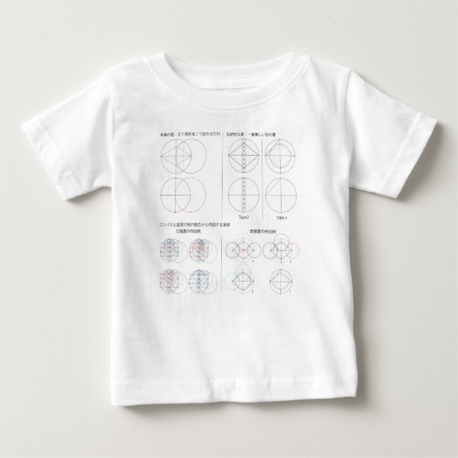 CAMISETA DE BEBÉ 菱 の 種 類 (Anverso)
