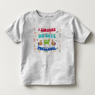 Camiseta De Bebé 100º día, Sobreviví 100 Días de Preescolar