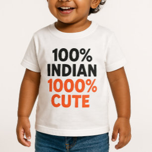 Camiseta De Bebé 100% indio 1000% de descuento - Gracioso Desi