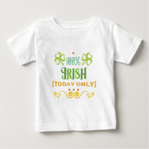 Camiseta De Bebé 100% Irlandés Hoy Word Art