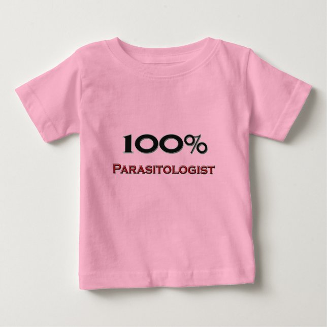 Camiseta De Bebé 100% Parasitólogo (Anverso)
