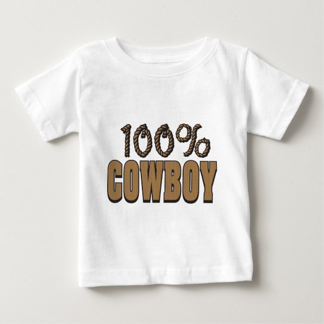 Camiseta De Bebé 100 Percent Cowboy (Anverso)