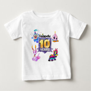 Camiseta De Bebé 10.º logotipo de cumpleaños
