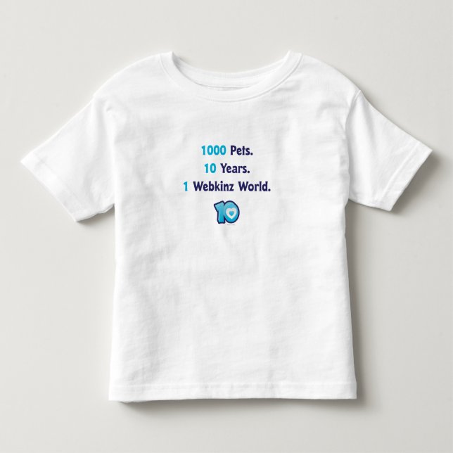 Camiseta De Bebé 10 años de Stats de Webkinz (Anverso)