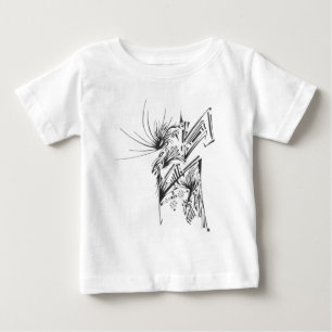 Camiseta De Bebé 120 Arte de Tatuaje Tribal Abstracto Blanco Negro