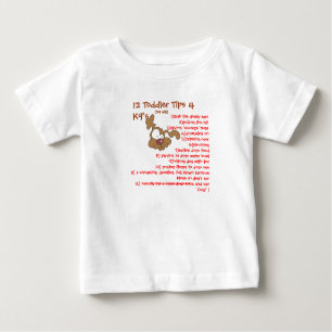 Camiseta De Bebé ¡¡12 consejos para niños de 4 K9-WATCH OUT!!