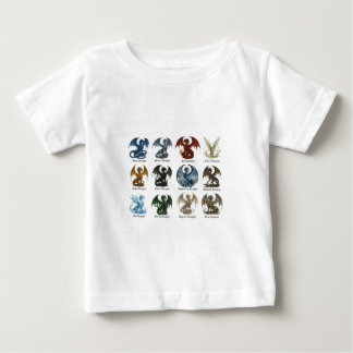 Camiseta De Bebé 12 Dragones - inspirado en dnd