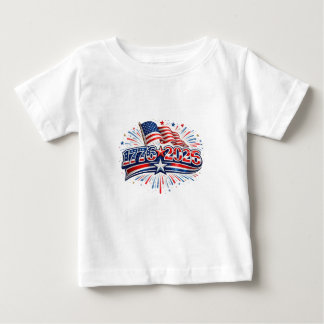 Camiseta De Bebé 1776–2026: Celebre 250 Años de Libertad Americana
