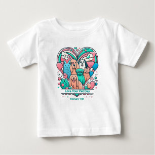 Camiseta De Bebé 17 de febrero Ama a tu Mascota