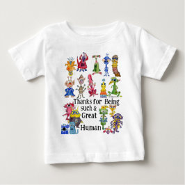 Camiseta De Bebé 18 Dibujos Divertidos de Alienigenas Expresando Gr