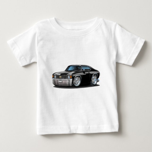 Camiseta De Bebé 1971-72 Chevelle Black Car (Anverso)