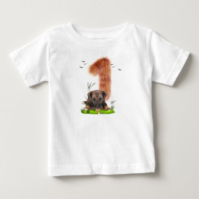 Camiseta De Bebé 1.ª fiesta de cumpleaños Niñas y niños (Anverso)