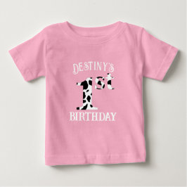 Camiseta De Bebé 1.ª impresión de vacas de cumpleaños