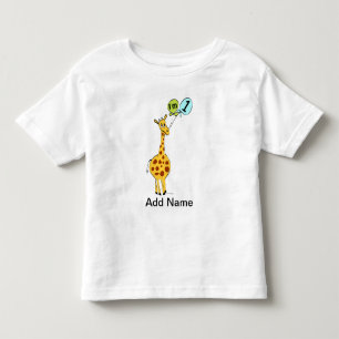 Camiseta De Bebé 1.ª jirafa de cumpleaños con globos