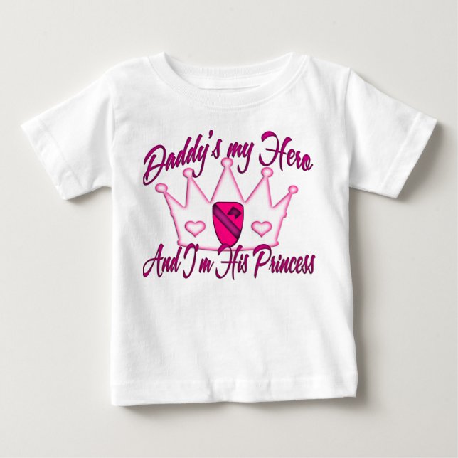Camiseta De Bebé 1.ª princesa de Cav Daddy (Anverso)