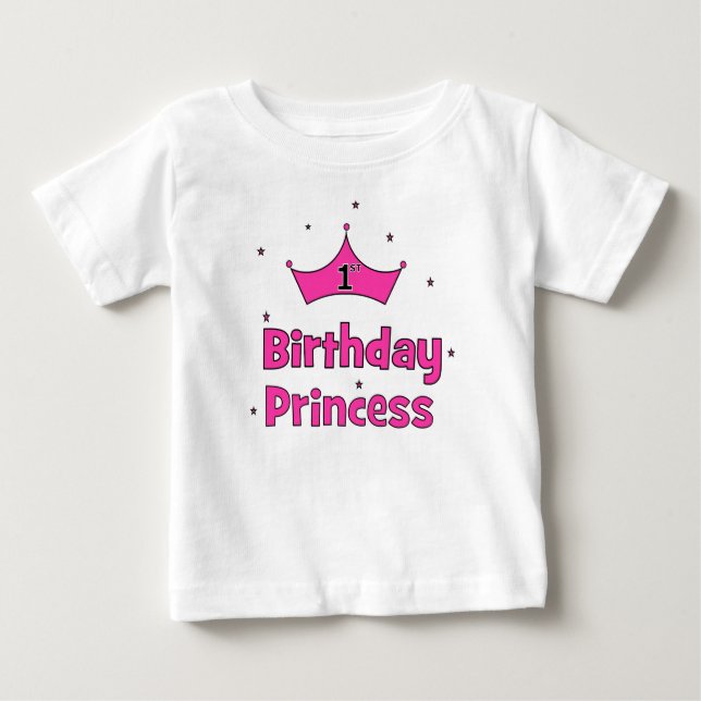Camiseta De Bebé 1.ª Princesa de Cumpleaños (Anverso)