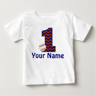 Camiseta De Bebé 1.ᵉʳ Camisas de Béisbol Personalizadas