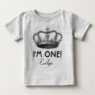 Camiseta De Bebé 1.ᵉʳ cumpleaños de la Corona Real del Príncipe de 