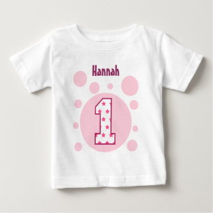 Camiseta De Bebé 1.ᵉʳ cumpleaños Estrellas y burbujas V10