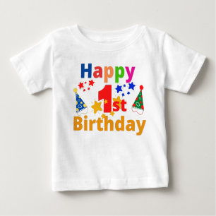 Camiseta De Bebé 1.ᵉʳ cumpleaños feliz